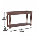 Antoinette Sofa Table Brown - Brown Wood