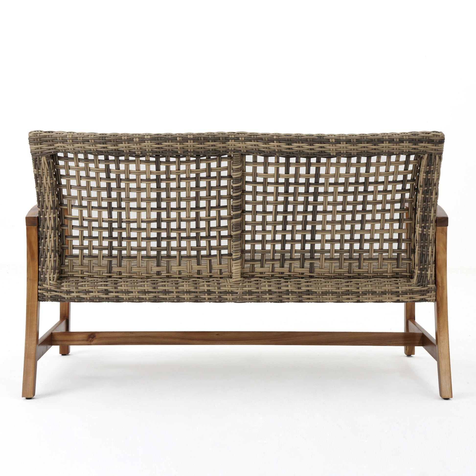 Hampton Wood Wicker Seat Natural Grey Acacia Wood