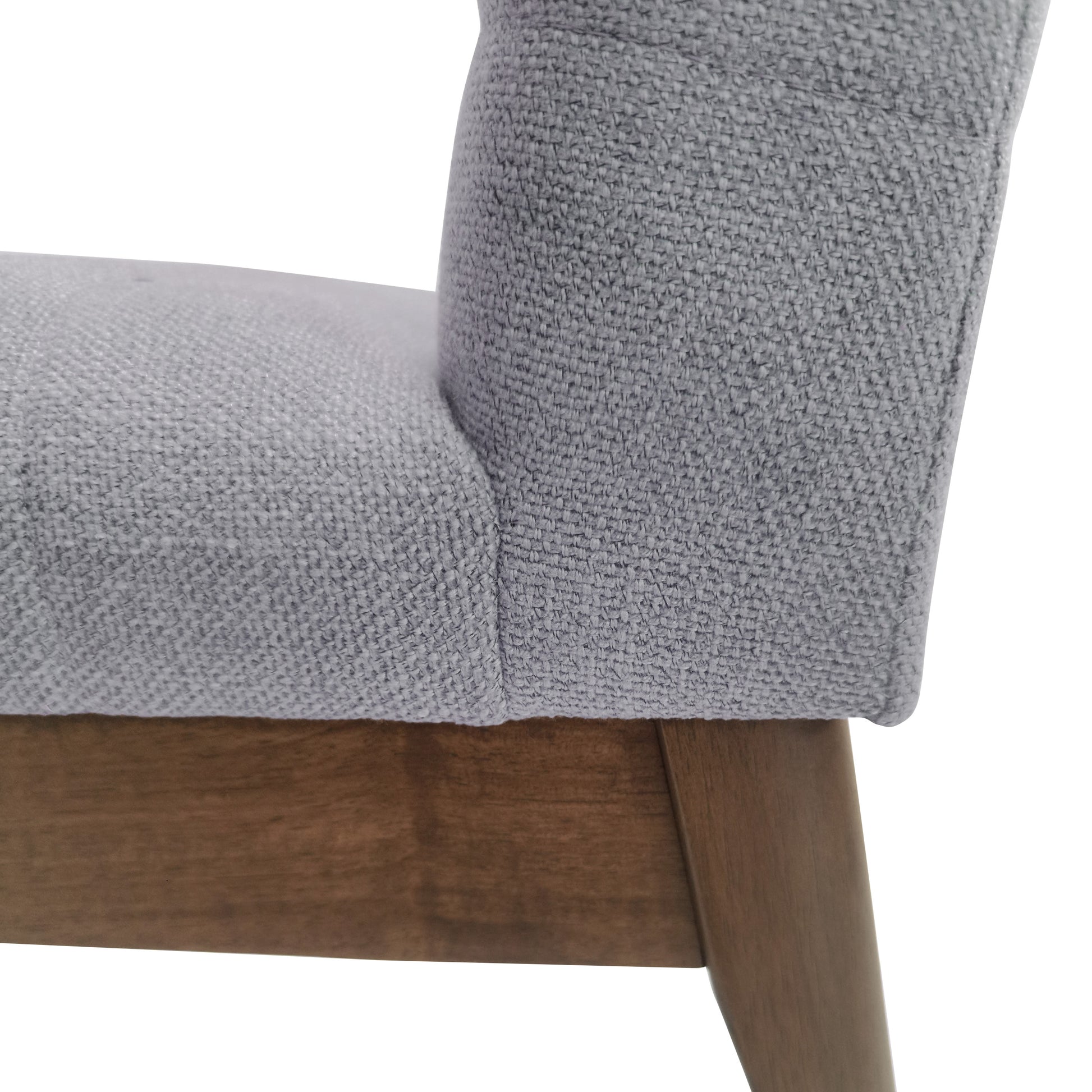 Dining Chair Set Of 2 Dark Grey Fabric