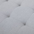 Guernsey Ottoman Light Grey Fabric