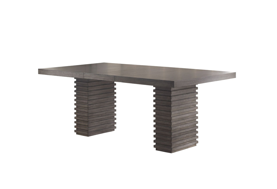 Mila Dining Table Dark Gray Dark Gray Wood