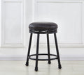 Claire Swivel Counter Stool Dark Brown Dark Brown Faux Leather