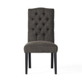 Harriet Kd Tufted Dining Dark Grey Fabric