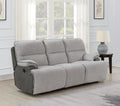 Cyprus Recliner Sofa Gray Gray Fabric 3 Seat