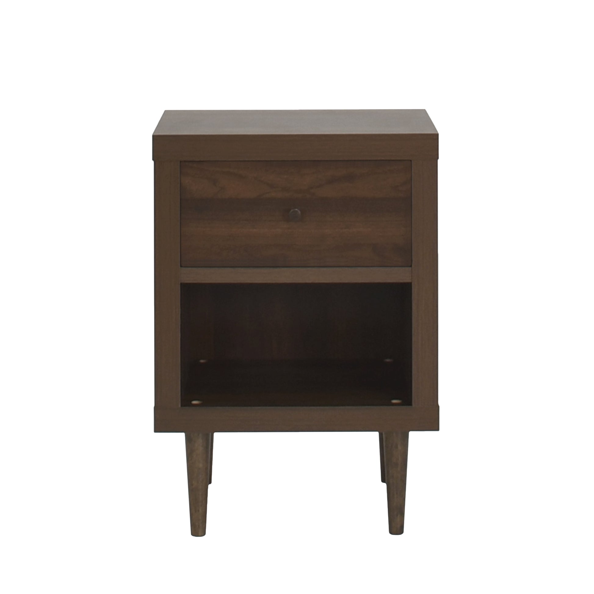 1 Drawer Nightstand Walnut Mdf