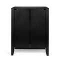 Chest Of Drawer Black Mdf