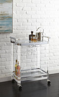 Aerin Server Cart Silver - Silver Iron