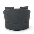Swivel Club Chair Charcoal Fabric