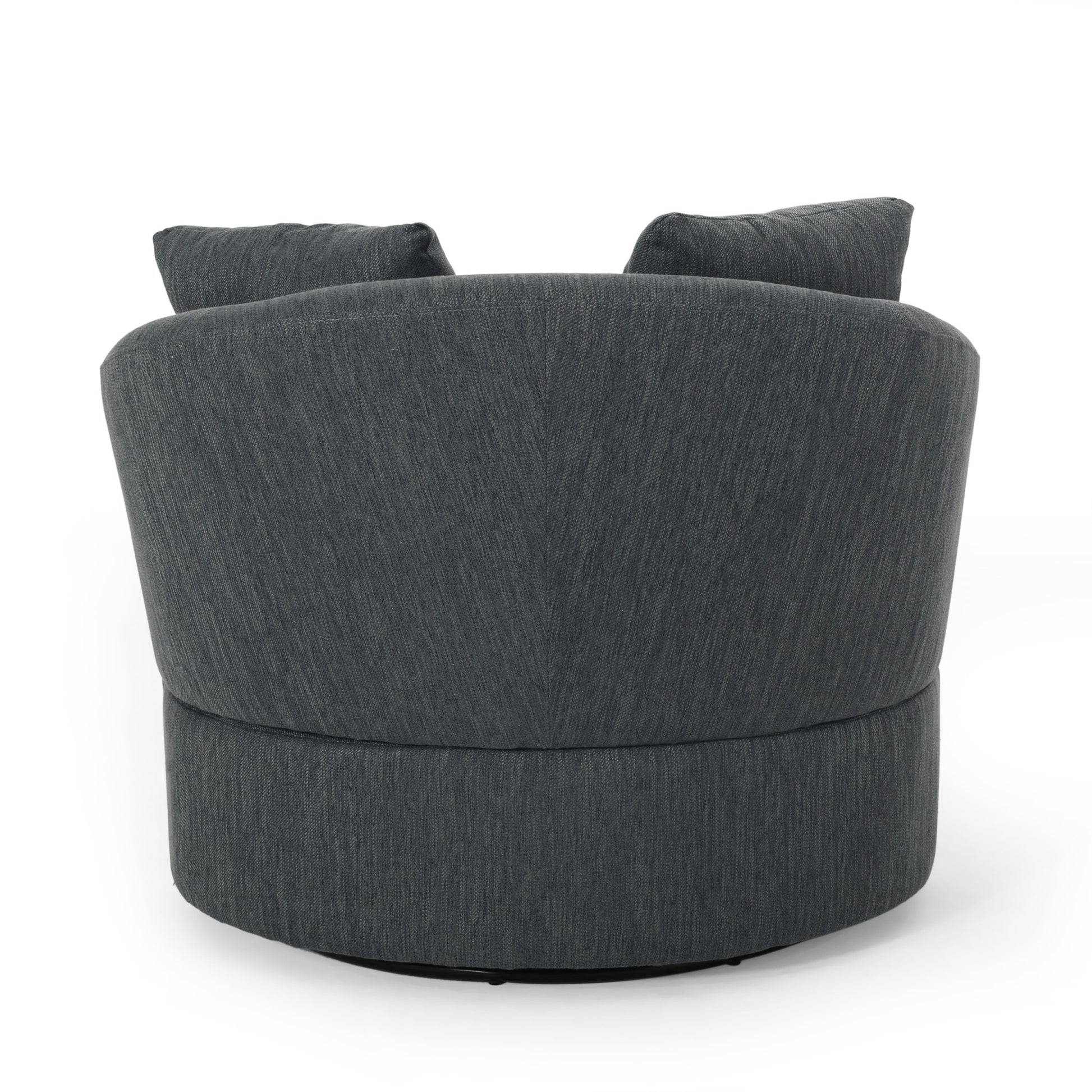 Swivel Club Chair Charcoal Fabric