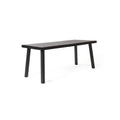 Della Acacia Wood Dining Table,Black Black Acacia Wood