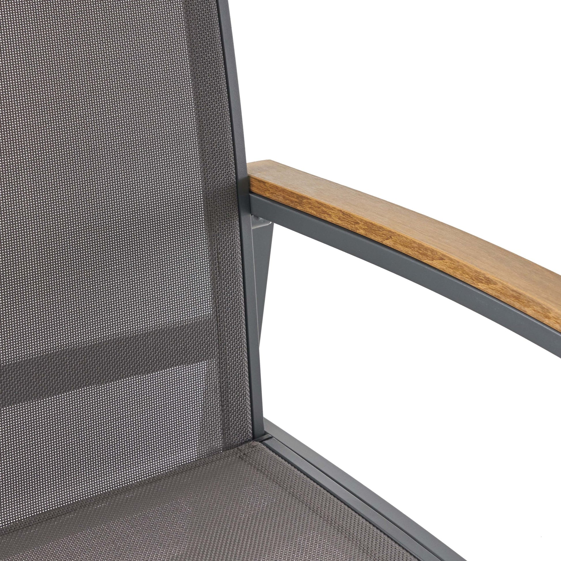 Glasgow Dining Chair Set Of 2 Grey Aluminum