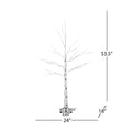 4Ft Birch Tree White Light 48Ledartificial Barkul Ip44 30V 3.6Wextended Line: 5M White Pvc