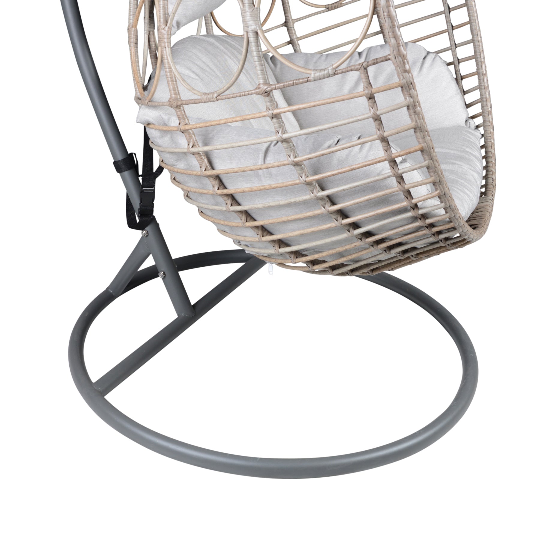 Cayden Basket Chair Black Black Fabric