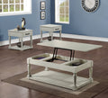 Hemingway 3 Piece Table Set White White Wood