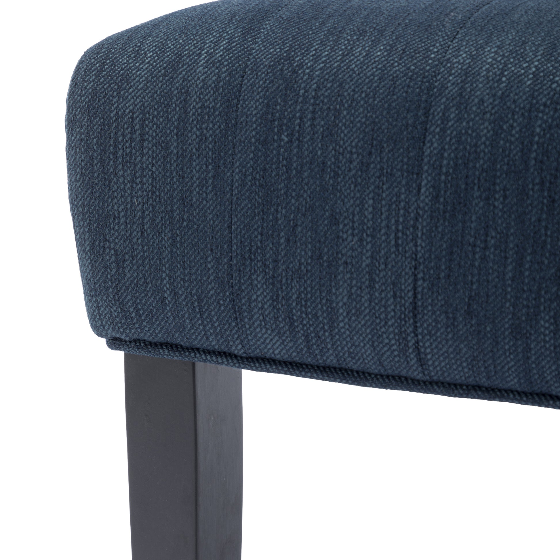 Accent Chair Set Of 2 Pcs Navy Blue Fabric