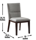 Amalie Side Chair Set Of 2 Brown Dark Brown Wood