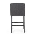 Set Of 2 Upholstered 30.5 Inch Counter Stools Charcoal Gray Charcoal Set Of 2 Fabric