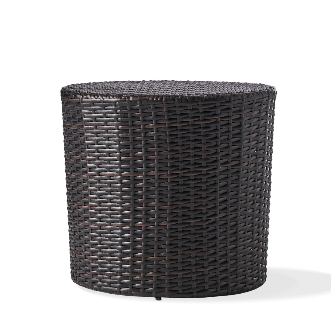 Kingstown Rd Barrel Side Table Brown Multi Rattan