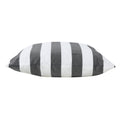 Coronado Stripe Square Pillow - Black Fabric