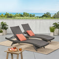 Salem Pe Wicker Chaise Lounge Grey Rattan