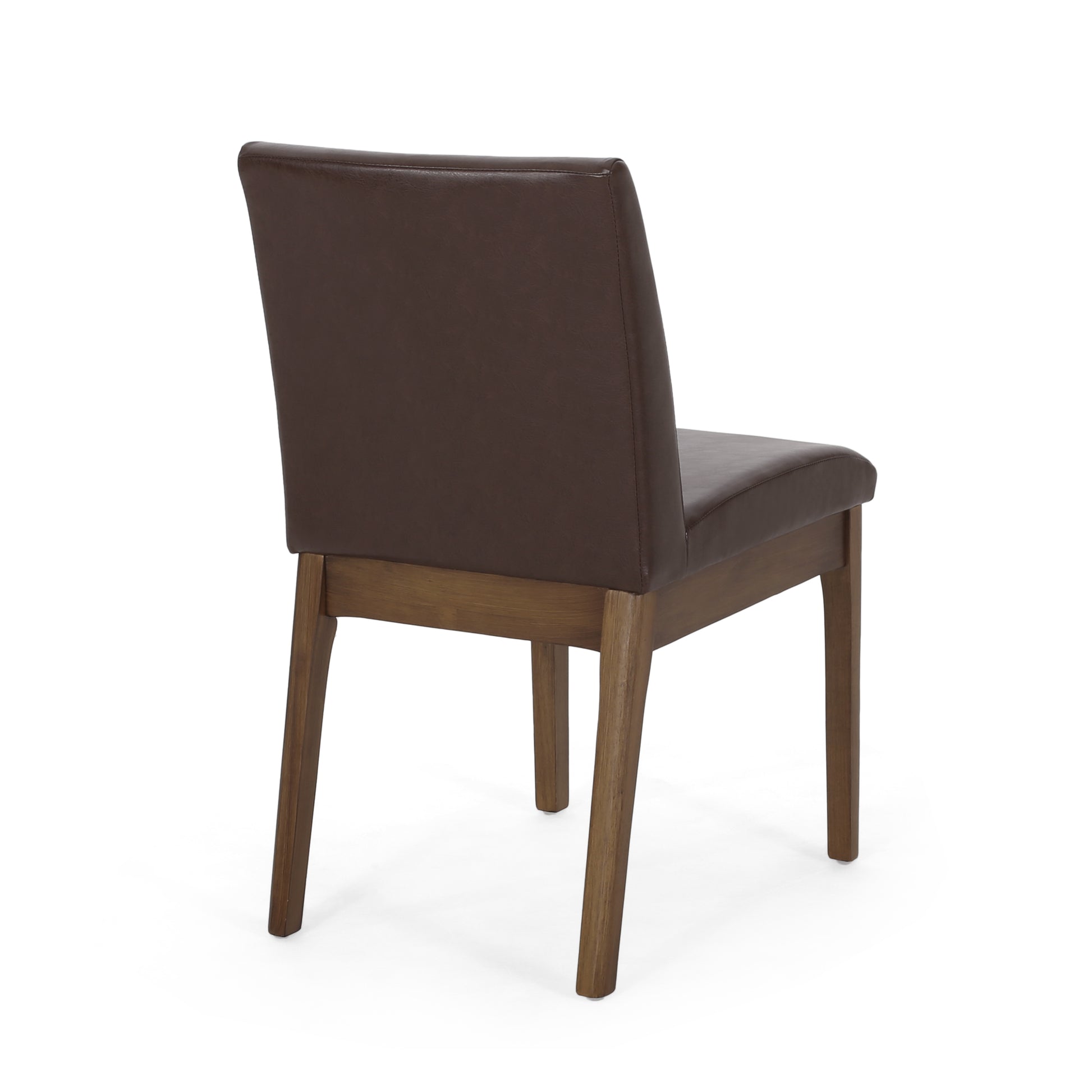 Dining Chair Dark Brown Rubber Wood