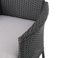 Malta Dining Chair Set Of 2 Grey Wicker