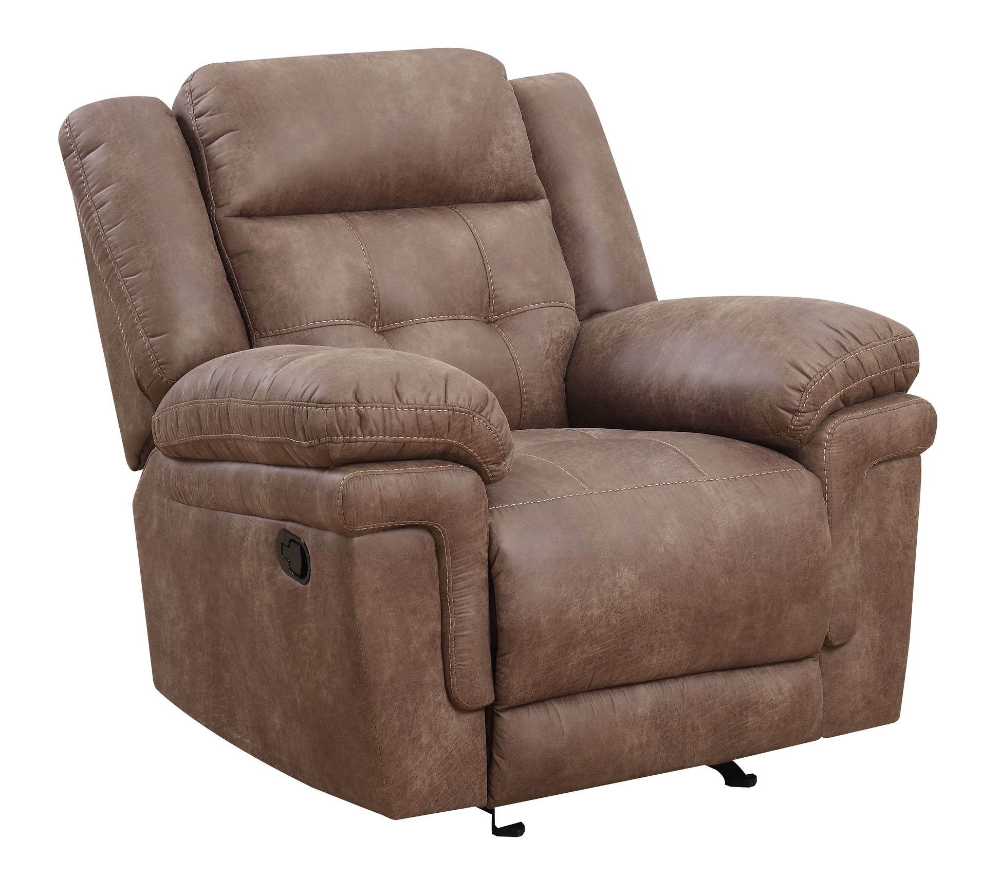 Anastasia Glider Recliner Brown Brown Fabric