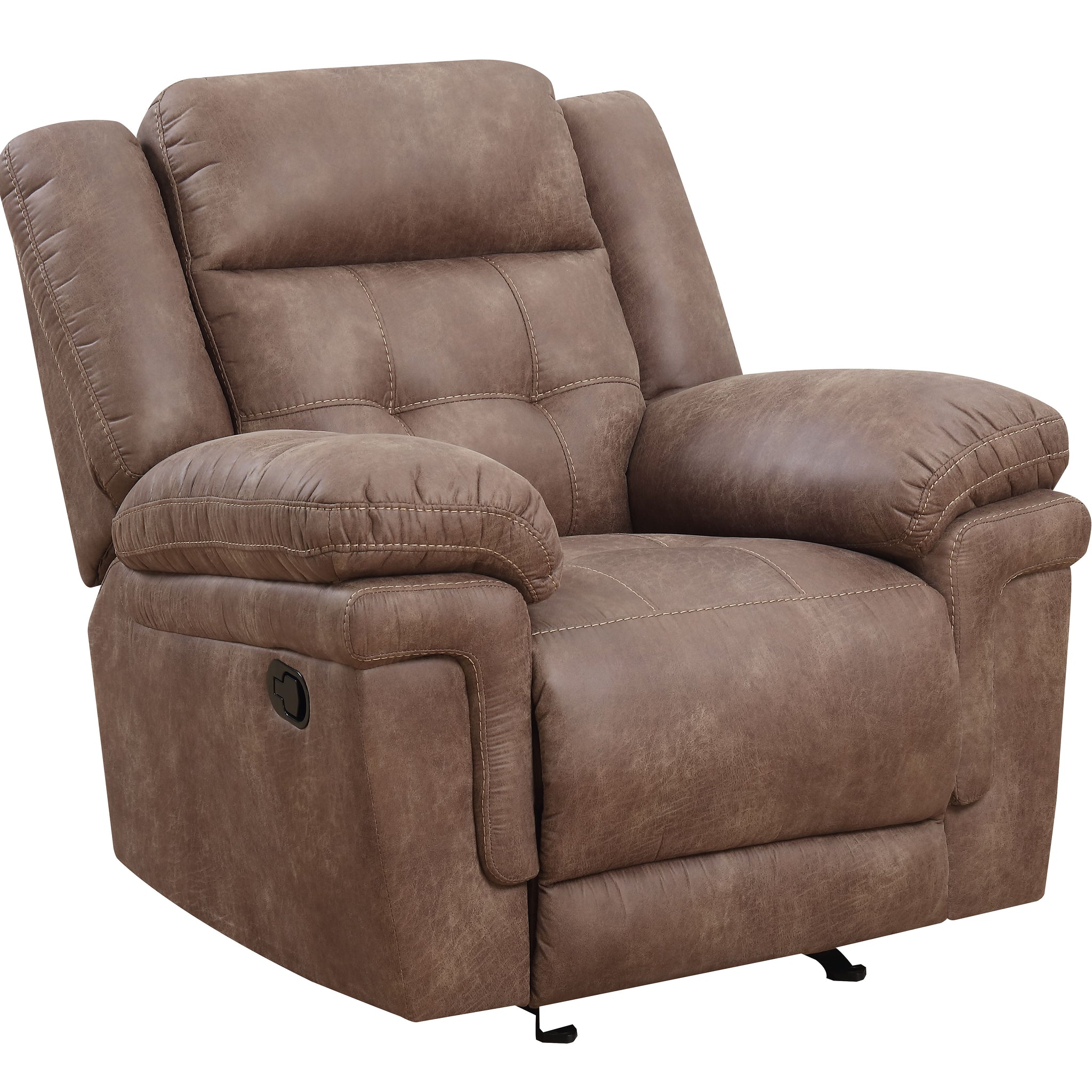 Anastasia Glider Recliner Brown Brown Fabric