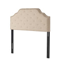 Queen&Full Sized Headboard Queen Beige Fabric