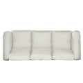 3 Seater Sofa Beige Wood 3 Seat