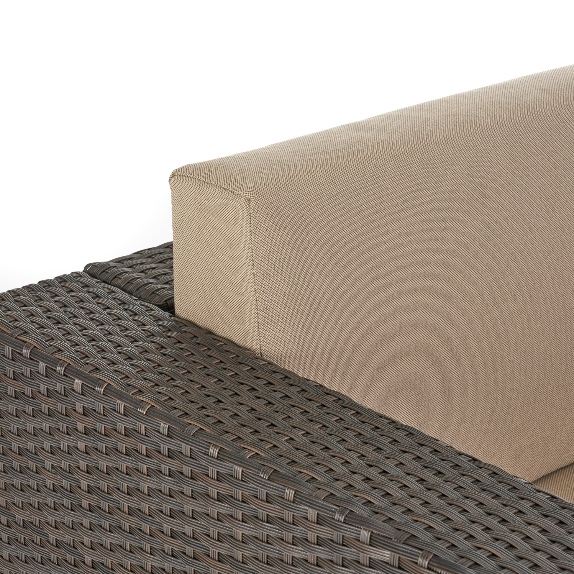 Puerta Mp1 Swivel Chair Dark Brown Brown Beige Fabric