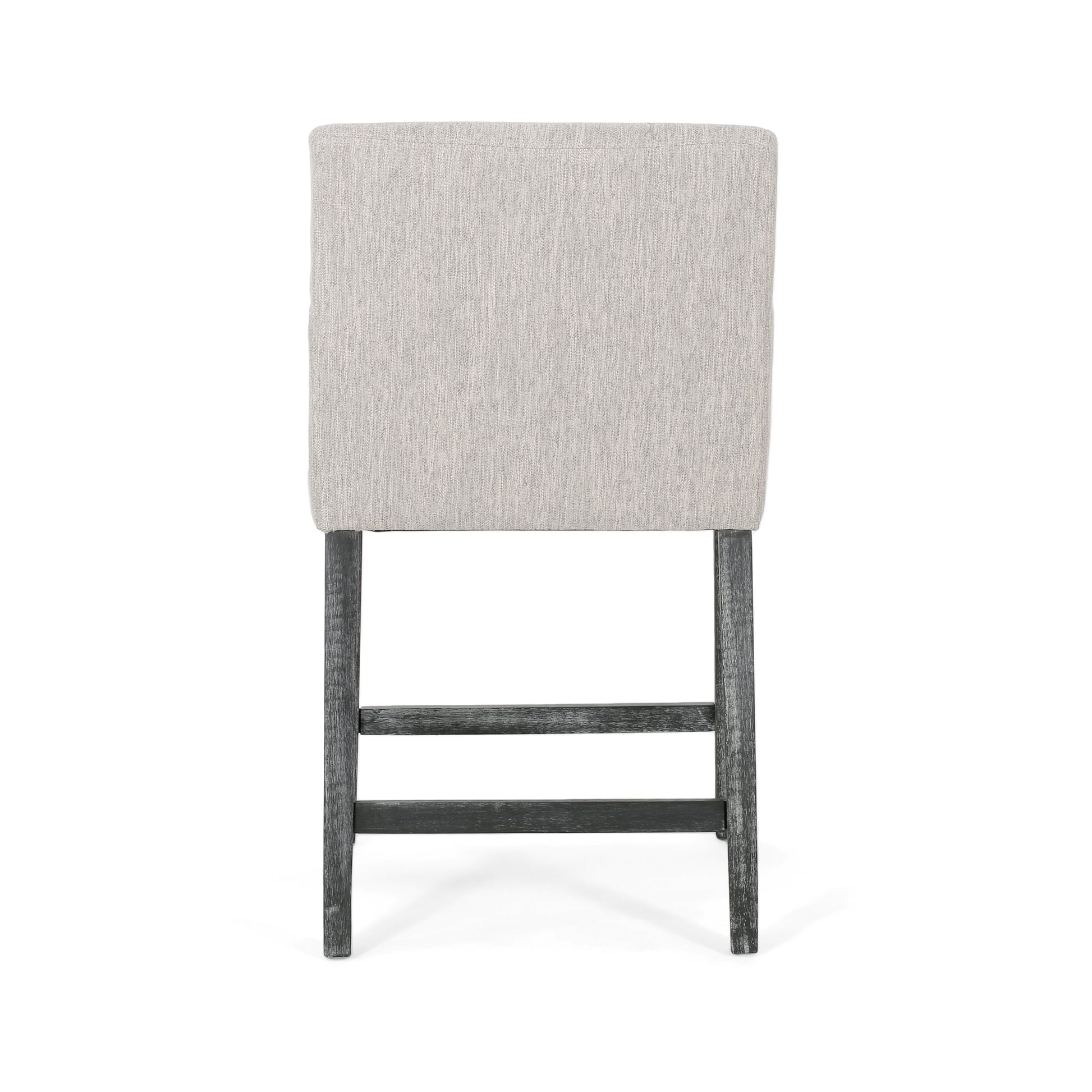 Upholstered 26 Inch Counter Stool Light Gray Gray Light Grey Fabric