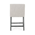 Set Of 2 Upholstered 26 Inch Counter Stool Light Gray Gray Light Grey Set Of 2 Fabric