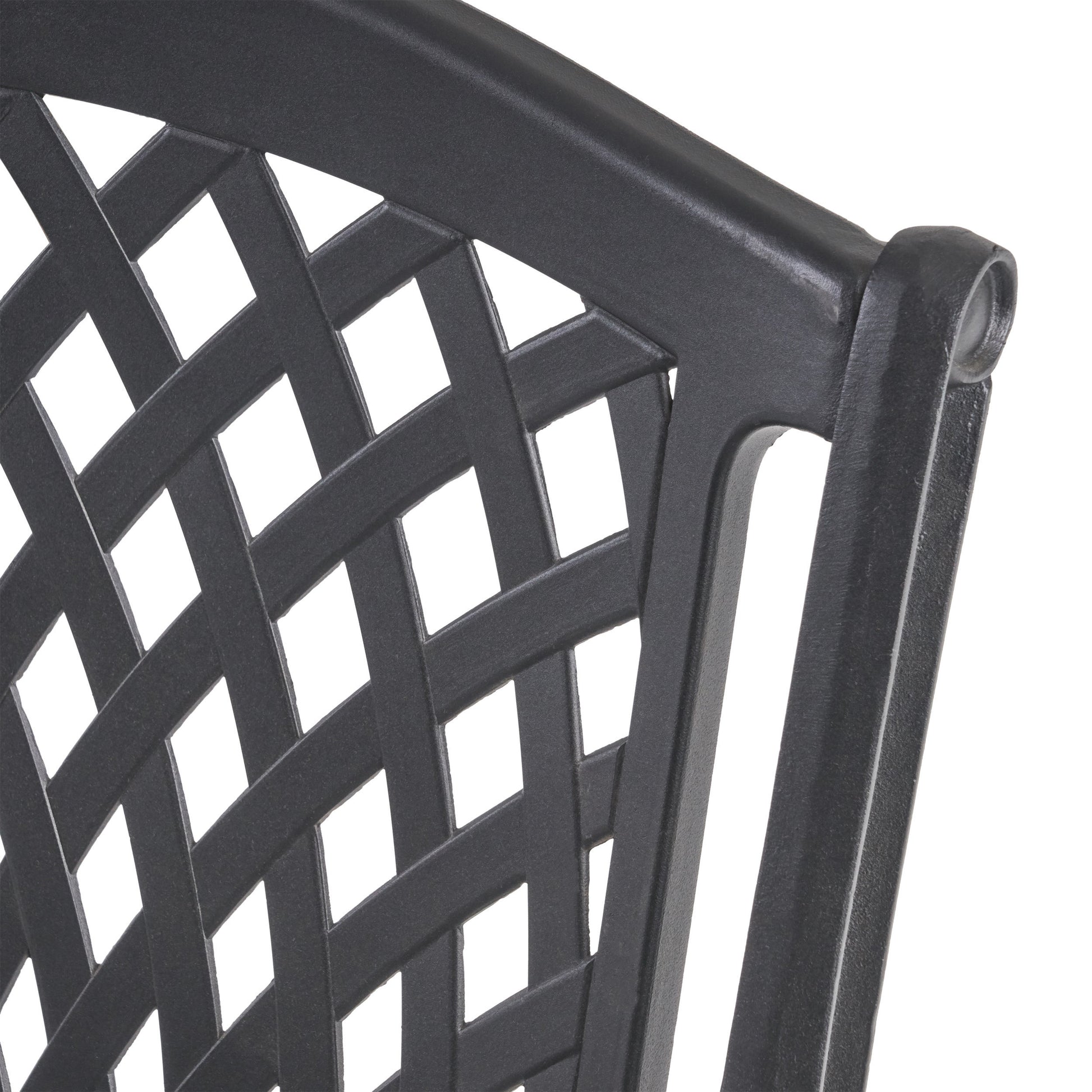 Cayman Arch Mesh I Chair Set Of 2 Black Aluminium