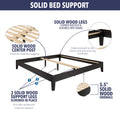 Nix King Platform Bed Black King Black Wood