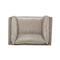 Club Chair Beige Brown Fabric