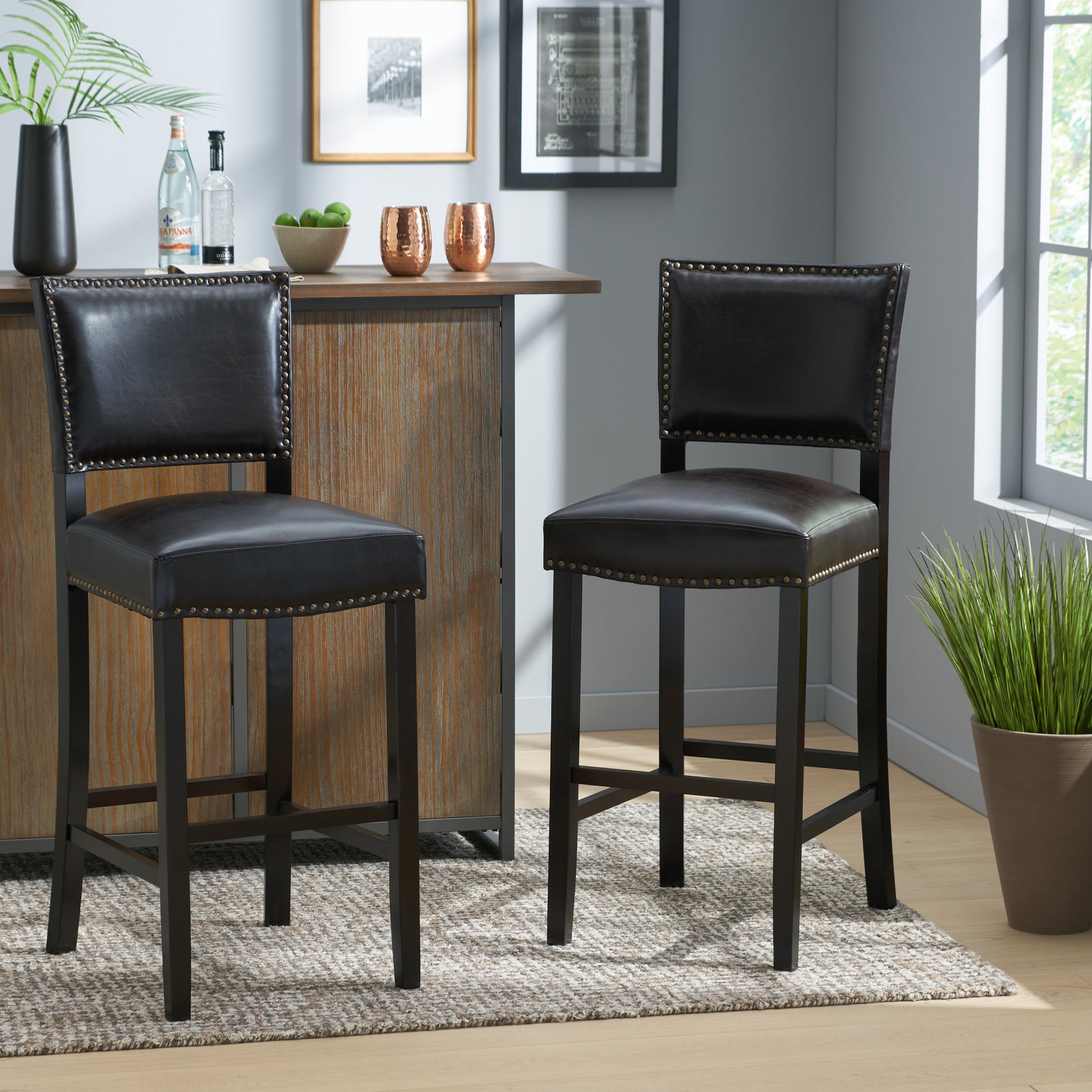 Mayfield Kd Barstool - Brown Velvet