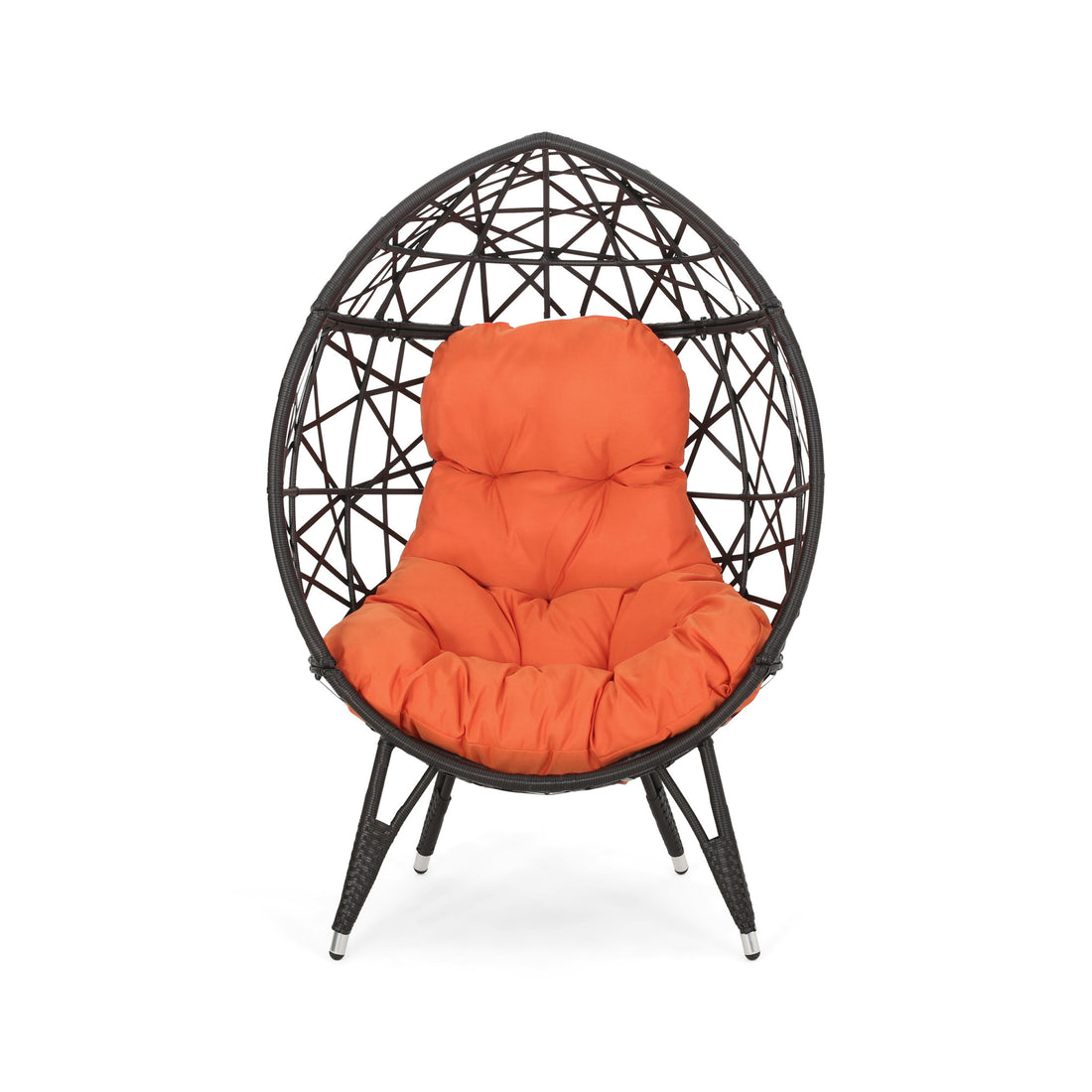 Palazzo Teardrop Chair Brown Pe Rattan Iron Waterproof Fabric