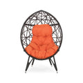 Palazzo Teardrop Chair Brown Pe Rattan Iron Waterproof Fabric