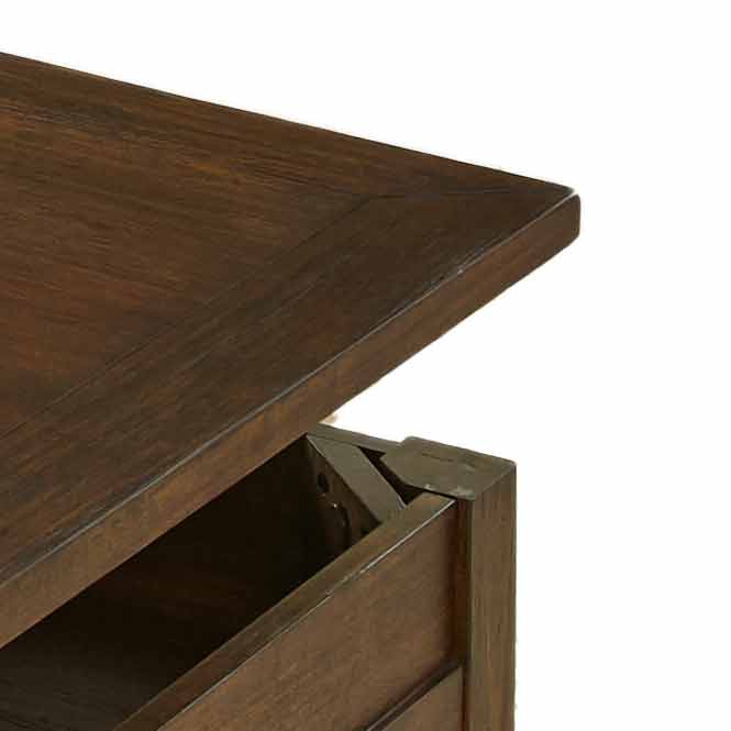 Lenka Lift Top Cocktail Table Brown Brown Wood