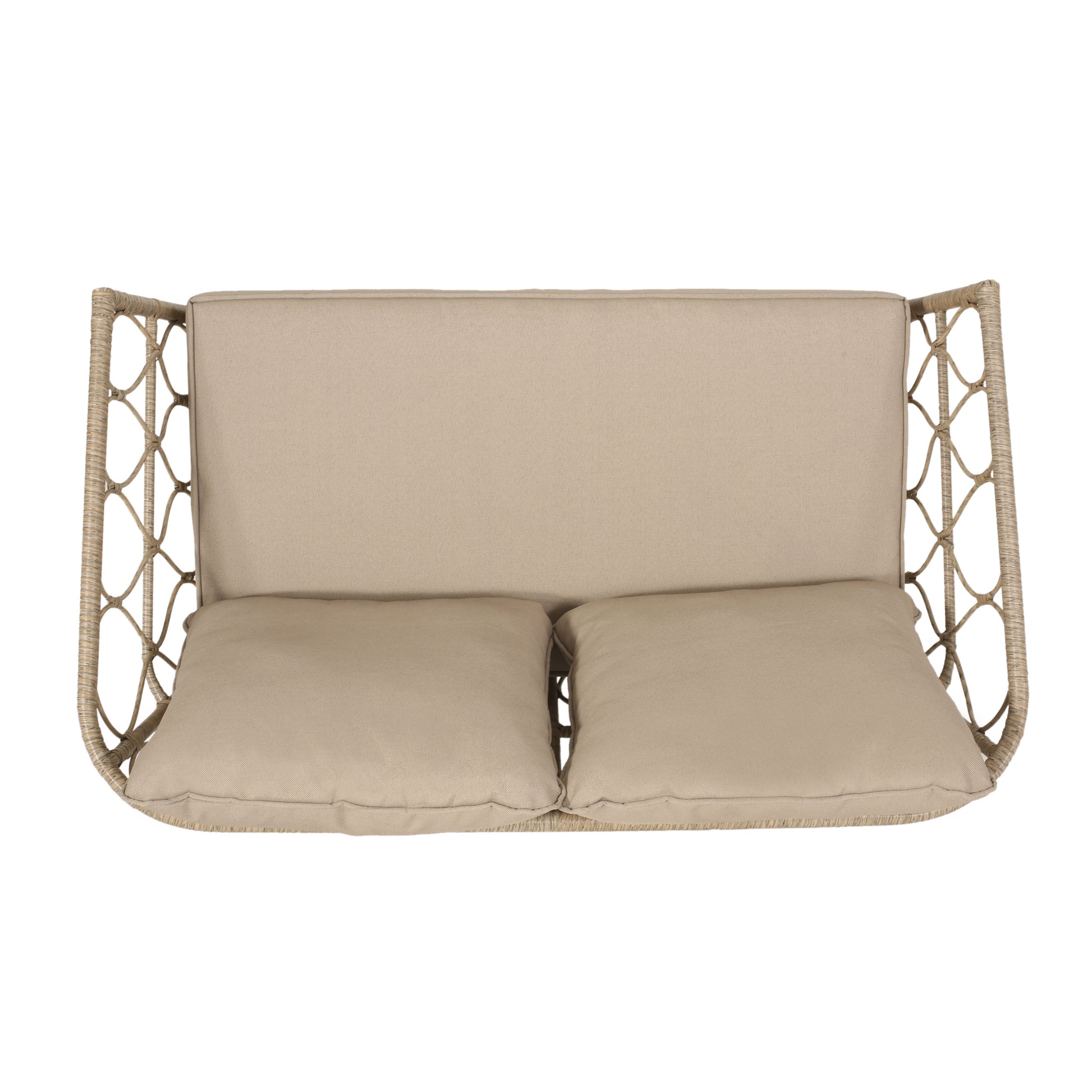 Bruce Seat Brown Pe Rattan Iron Waterproof Fabric