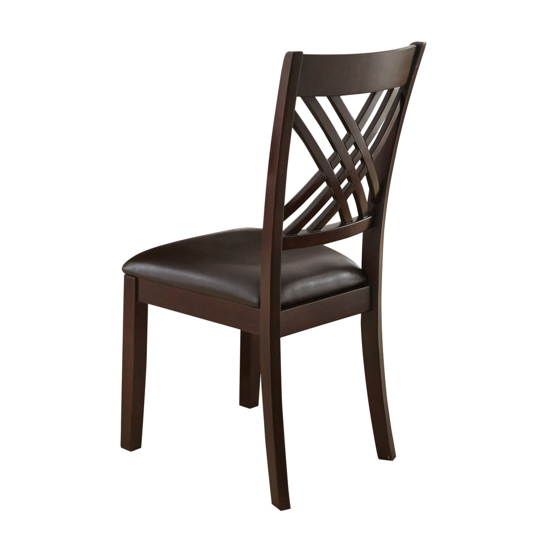 Adrian Side Chair Set Of 2 Dark Brown Dark Brown Wood