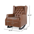 Rocking Chair Light Brown Pu