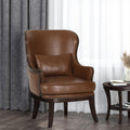 Accent Chair Light Brown Pu