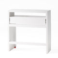 Desk With Upper Console Table White Solid Wood Mdf