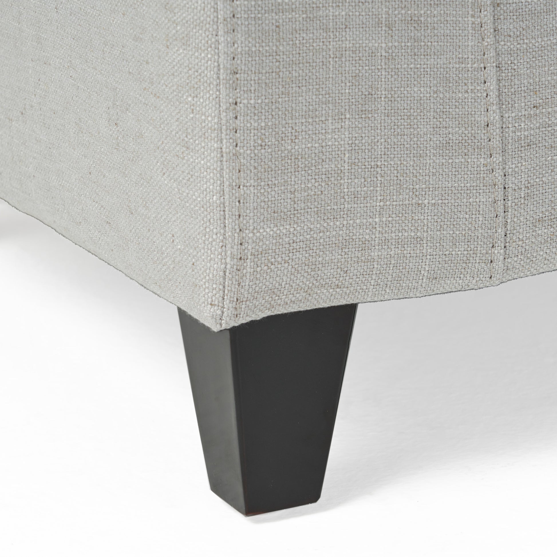 Guernsey Ottoman Light Grey Fabric