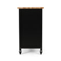 Kitchen Cart Black Wood