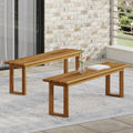 Nash Bench Set Of 2 Teak Wood