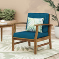 Perla Club Chair Blue Acacia Wood