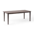 Dining Table With Square Leg Brown Solid Wood Mdf